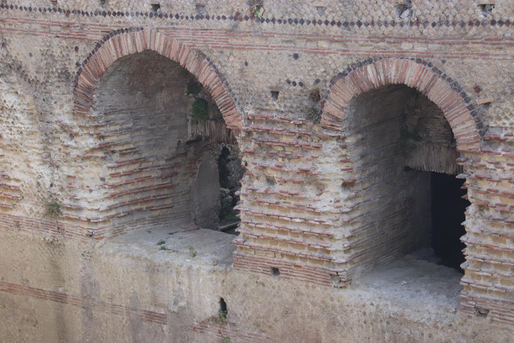 II.1 Herculaneum, October 2023. 
Windows at east end from lower floors of Casa di Aristide, overlooking beachfront. Photo courtesy of Klaus Heese.